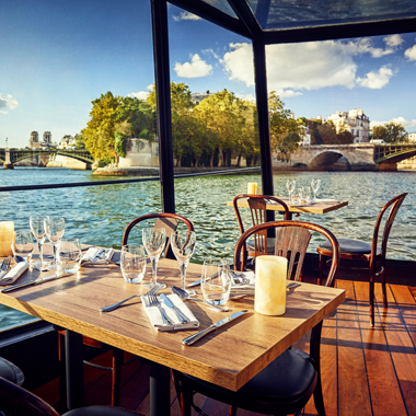 seine river cruise lunch menu